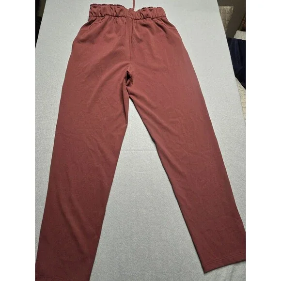Lululemon On The Fly 7/8 Pants Size 6 Rustic Clay High Rise Drawstring Athleisur - Picture 3 of 12